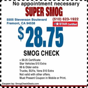 Smog Check Coupon Fremont